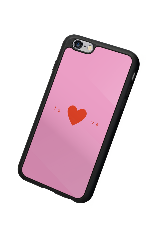 iPhone 6s Plus Uyumlu Kalp Love Tasarımlı Glossy Premium Kılıf