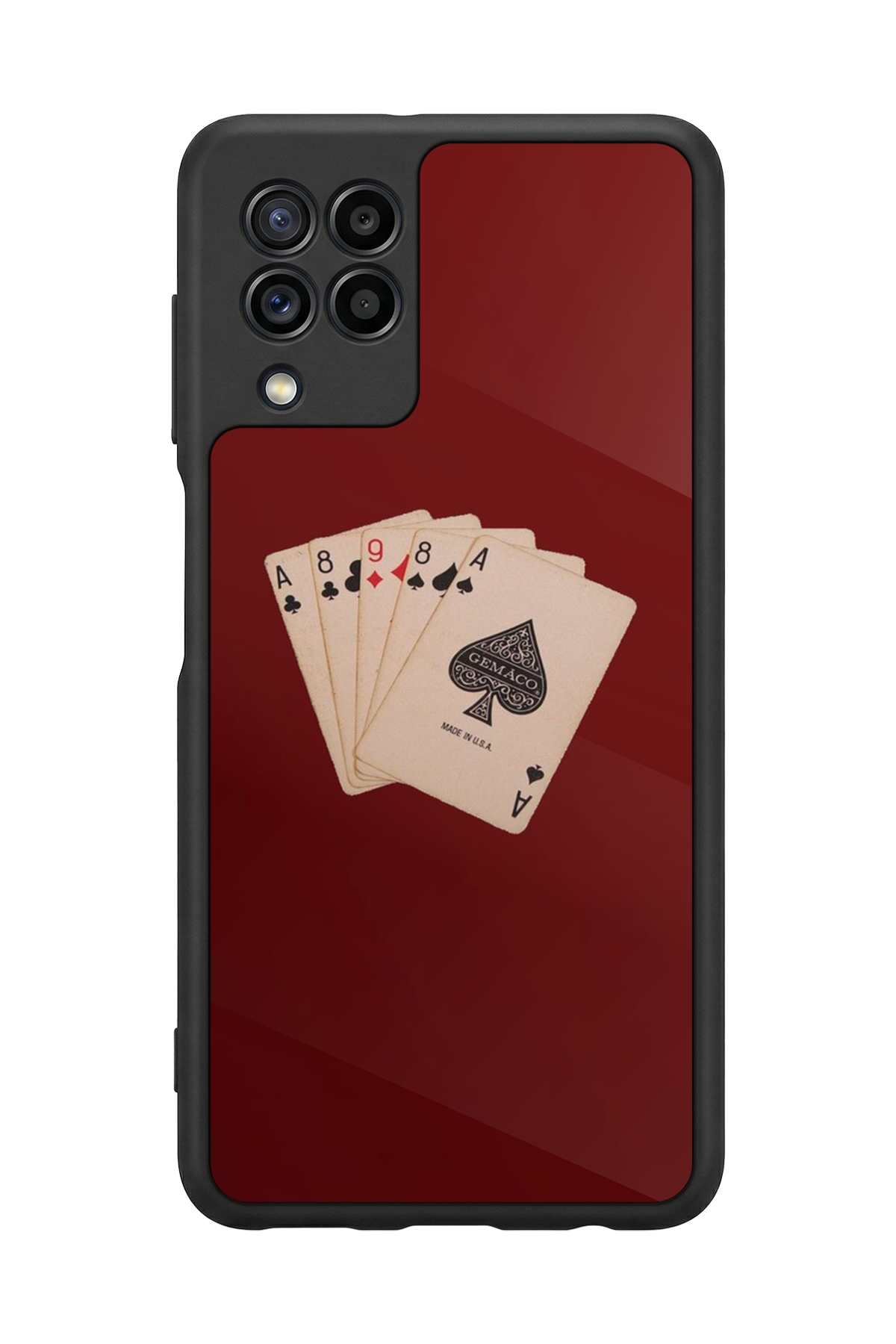 Samsung Galaxy M22 Uyumlu Kart Tasarımlı Glossy Premium Kılıf