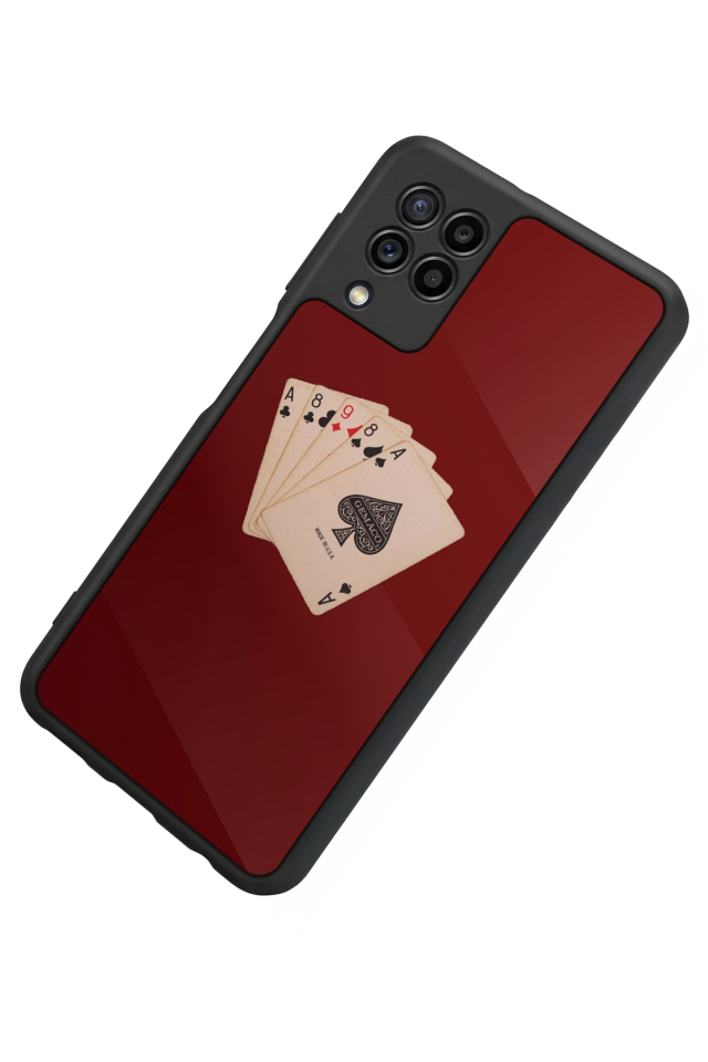 Samsung Galaxy M22 Uyumlu Kart Tasarımlı Glossy Premium Kılıf