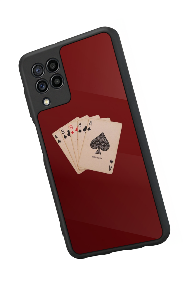 Samsung Galaxy M22 Uyumlu Kart Tasarımlı Glossy Premium Kılıf