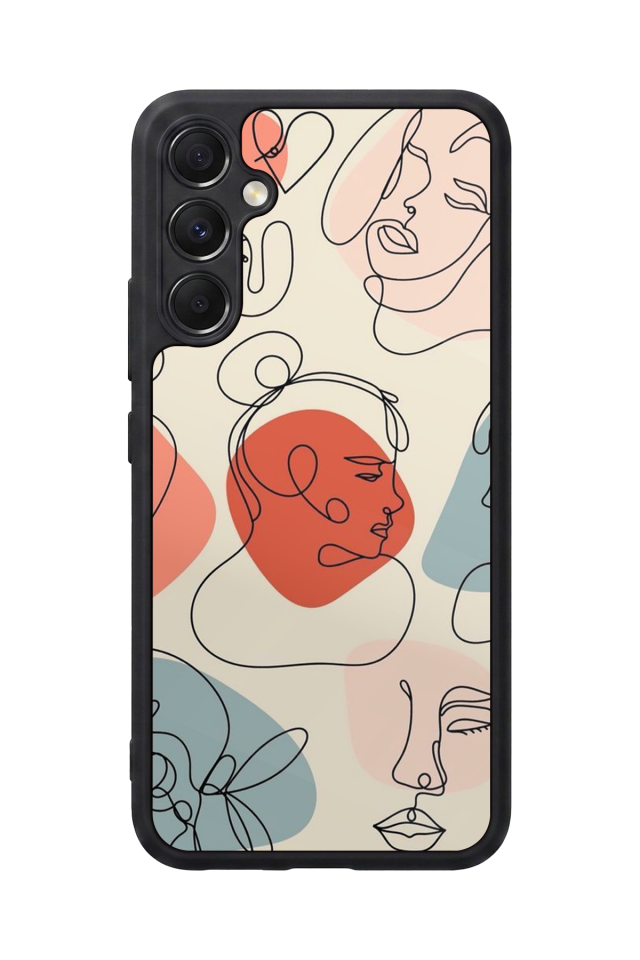 Samsung Galaxy A34 Uyumlu Line Art Tasarımlı Glossy Premium Kılıf