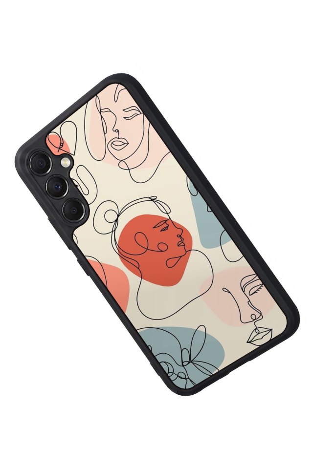 Samsung Galaxy A34 Uyumlu Line Art Tasarımlı Glossy Premium Kılıf