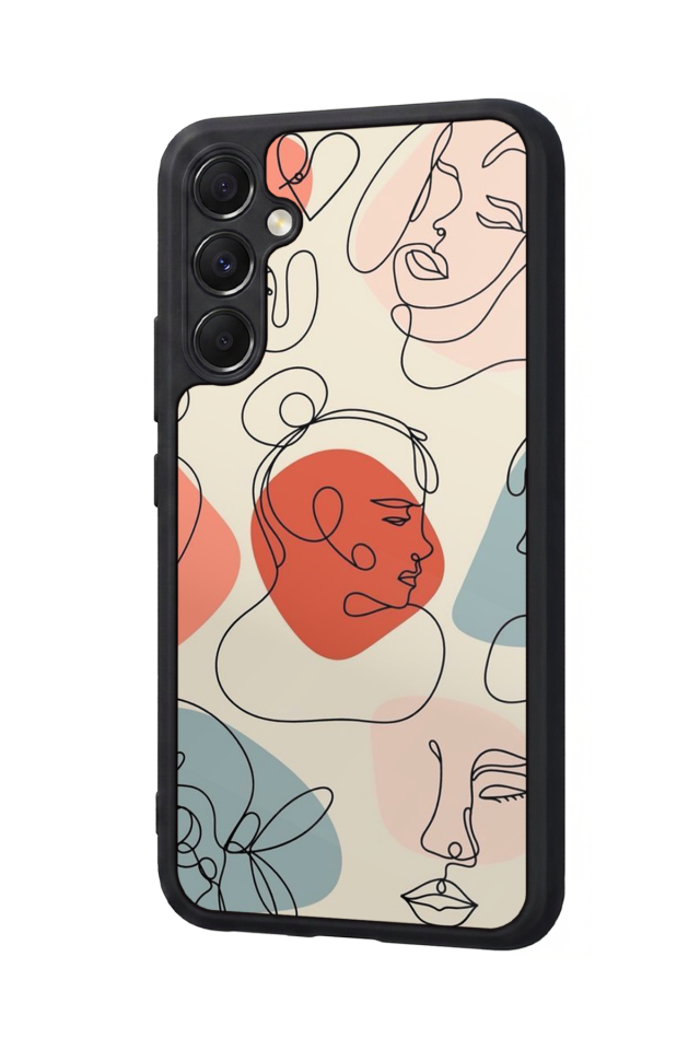 Samsung Galaxy A34 Uyumlu Line Art Tasarımlı Glossy Premium Kılıf