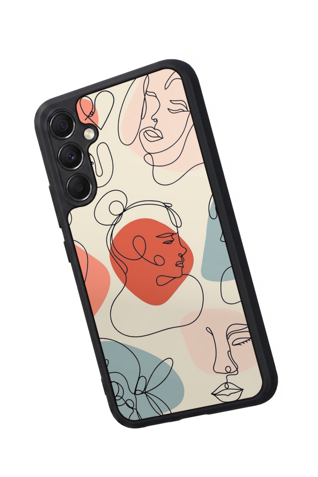 Samsung Galaxy A34 Uyumlu Line Art Tasarımlı Glossy Premium Kılıf