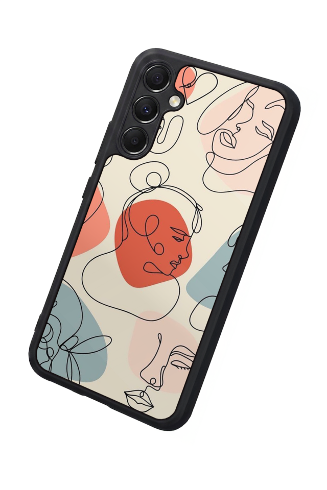 Samsung Galaxy A34 Uyumlu Line Art Tasarımlı Glossy Premium Kılıf