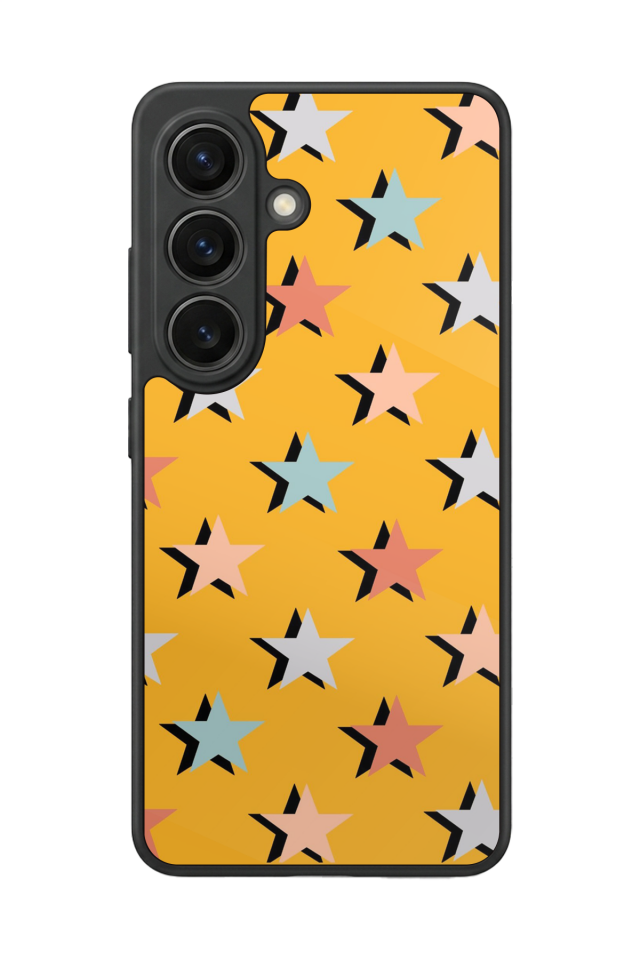 Samsung Galaxy S26 Uyumlu Retro Yildizlar Tasarımlı Glossy Premium Kılıf