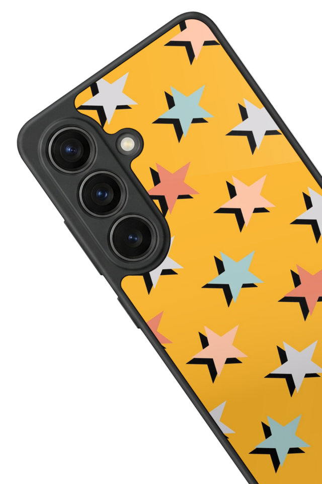 Samsung Galaxy S26 Uyumlu Retro Yildizlar Tasarımlı Glossy Premium Kılıf