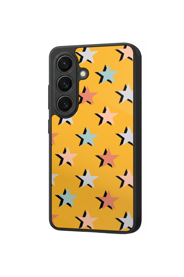 Samsung Galaxy S26 Uyumlu Retro Yildizlar Tasarımlı Glossy Premium Kılıf