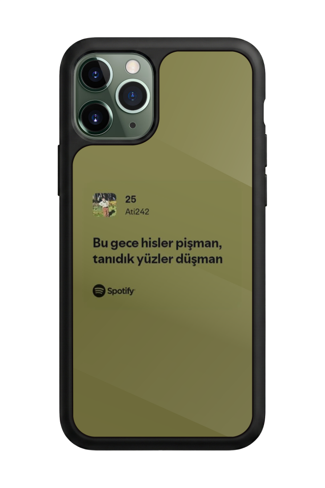 iPhone 11 Pro Max Uyumlu Sarki Sozleri Tasarımlı Glossy Premium Kılıf