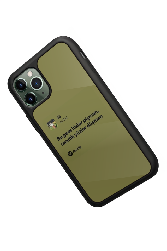 iPhone 11 Pro Max Uyumlu Sarki Sozleri Tasarımlı Glossy Premium Kılıf