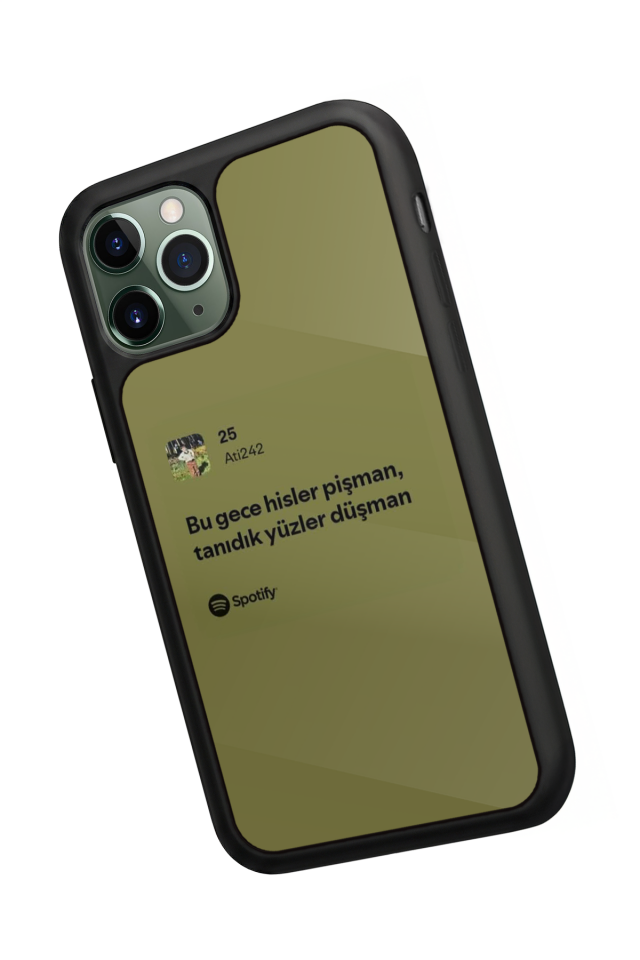 iPhone 11 Pro Max Uyumlu Sarki Sozleri Tasarımlı Glossy Premium Kılıf
