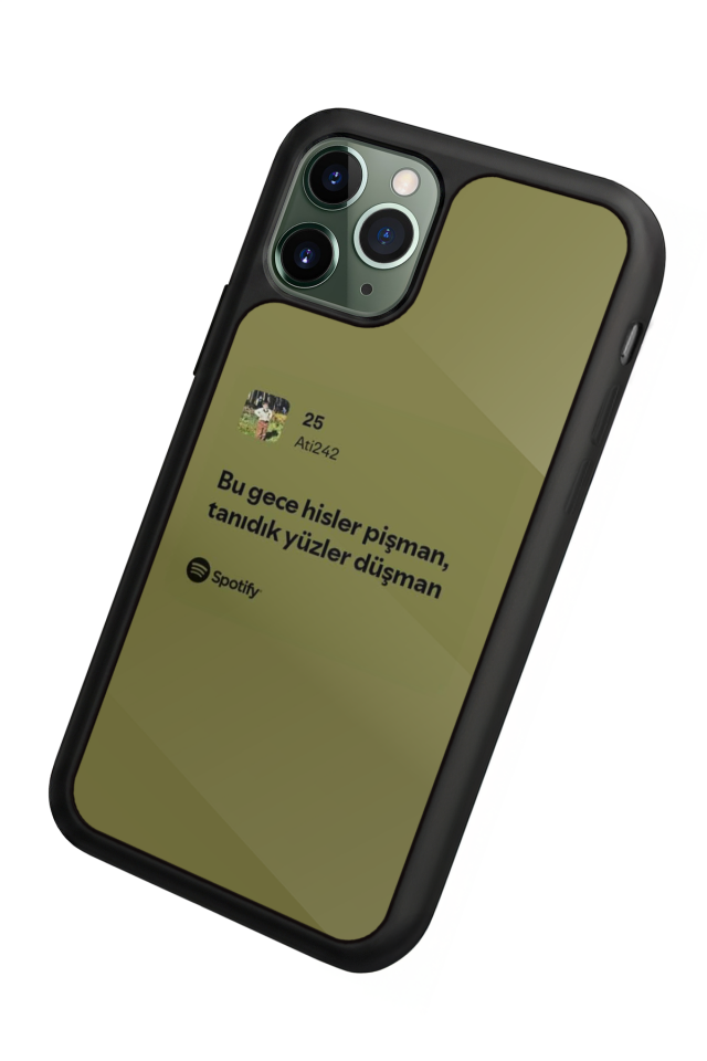 iPhone 11 Pro Max Uyumlu Sarki Sozleri Tasarımlı Glossy Premium Kılıf