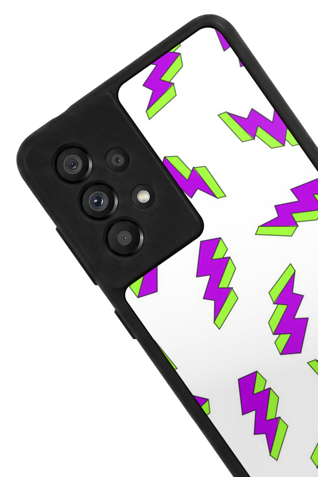 Samsung Galaxy A73 Uyumlu Simsek Tasarımlı Glossy Premium Kılıf