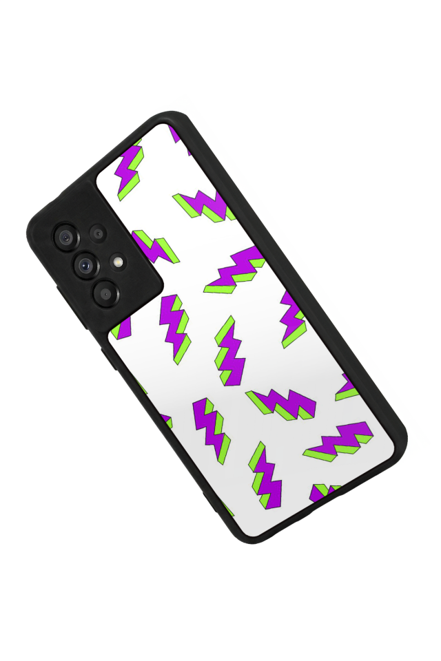 Samsung Galaxy A73 Uyumlu Simsek Tasarımlı Glossy Premium Kılıf