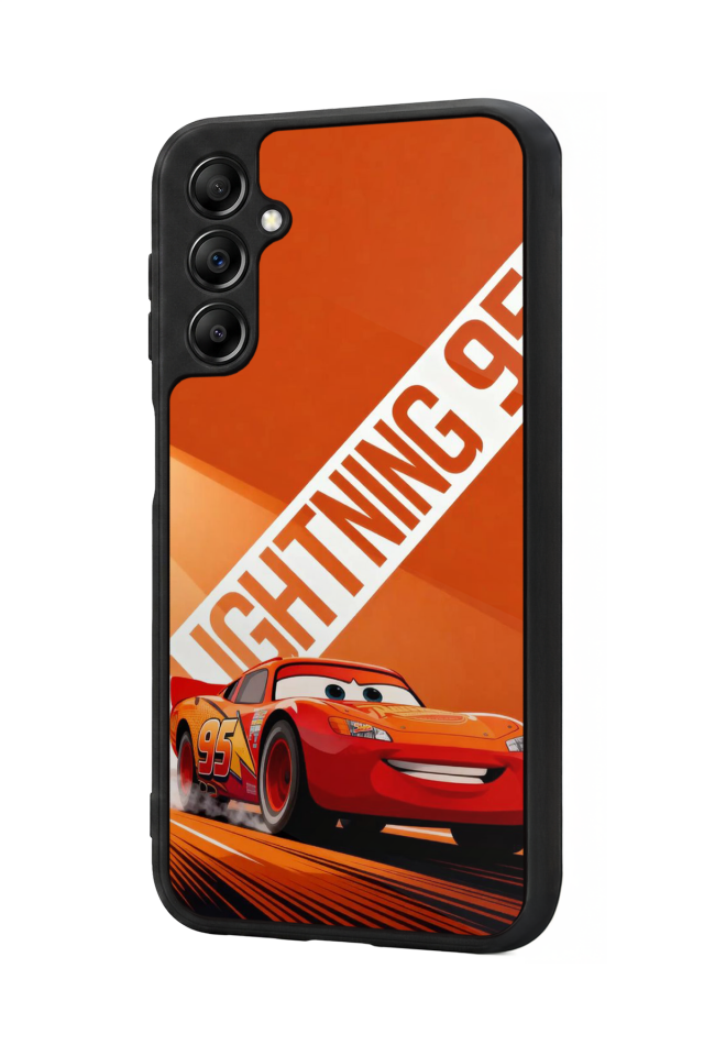 Samsung Galaxy A14 Uyumlu Şimsek McQueen Tasarımlı Glossy Premium Kılıf