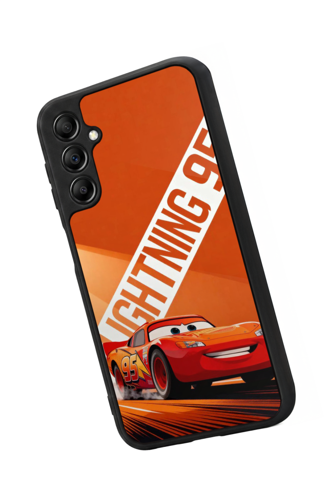 Samsung Galaxy A14 Uyumlu Şimsek McQueen Tasarımlı Glossy Premium Kılıf