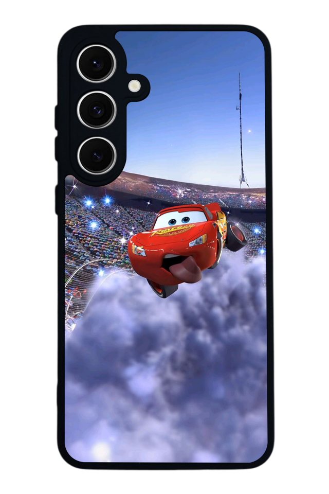 Samsung Galaxy S24 FE Uyumlu Şimsek McQueen Tasarımlı Glossy Premium Kılıf