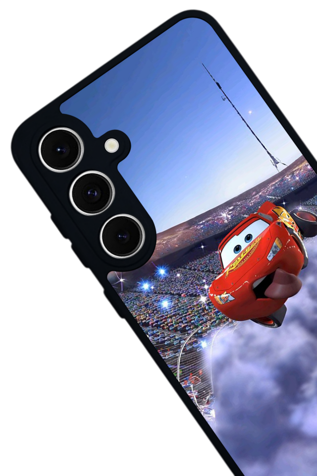 Samsung Galaxy S24 FE Uyumlu Şimsek McQueen Tasarımlı Glossy Premium Kılıf