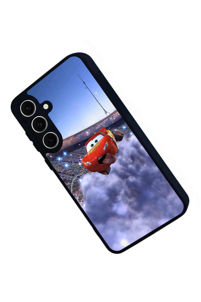 Samsung Galaxy S24 FE Uyumlu Şimsek McQueen Tasarımlı Glossy Premium Kılıf
