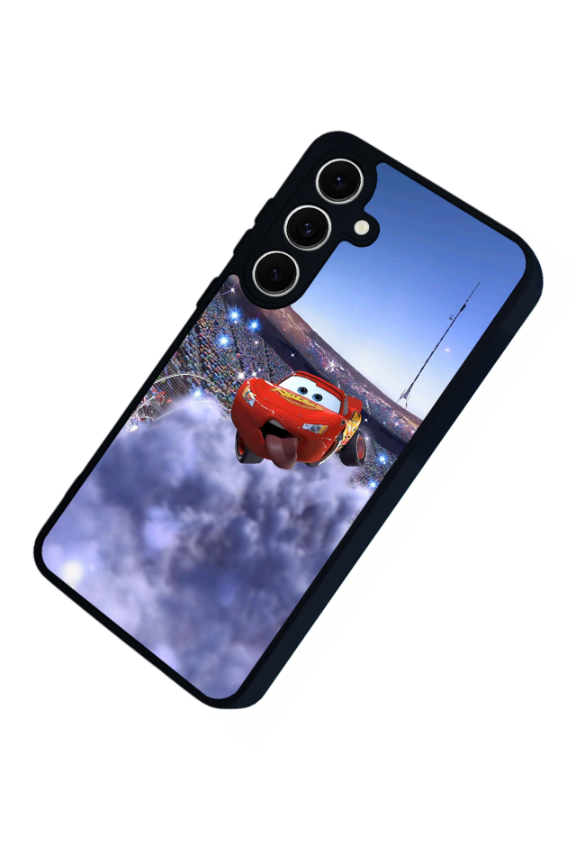 Samsung Galaxy S24 FE Uyumlu Şimsek McQueen Tasarımlı Glossy Premium Kılıf