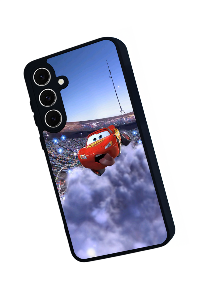 Samsung Galaxy S24 FE Uyumlu Şimsek McQueen Tasarımlı Glossy Premium Kılıf