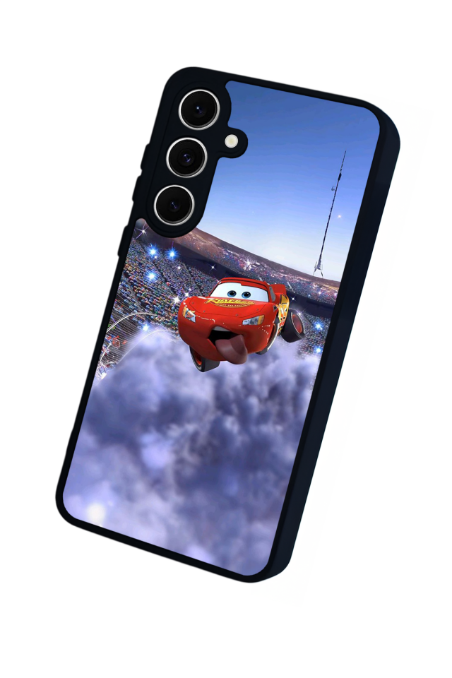 Samsung Galaxy S24 FE Uyumlu Şimsek McQueen Tasarımlı Glossy Premium Kılıf