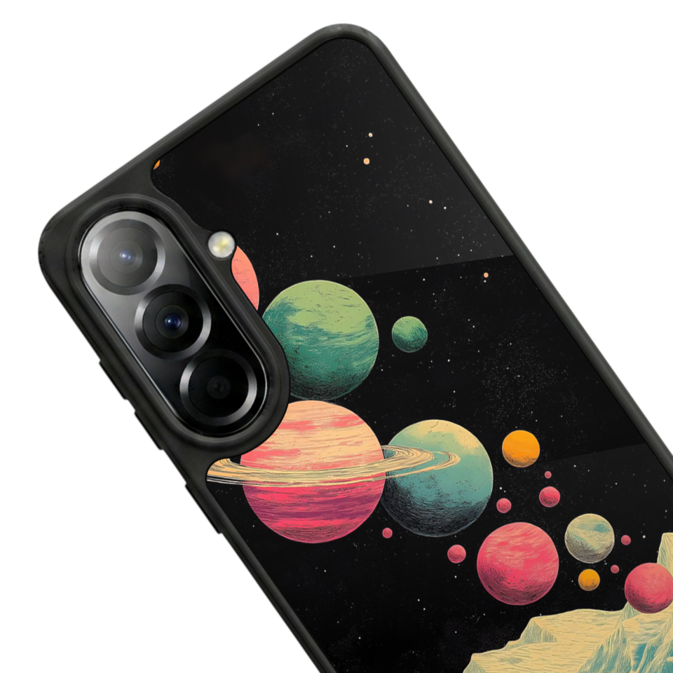 Samsung Galaxy A37 Uyumlu Uzay Tasarımlı Glossy Premium Kılıf