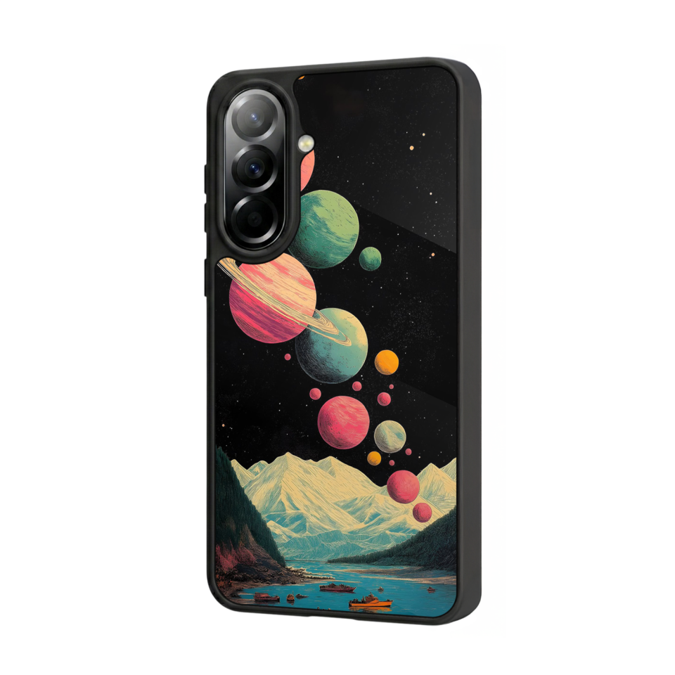 Samsung Galaxy A37 Uyumlu Uzay Tasarımlı Glossy Premium Kılıf