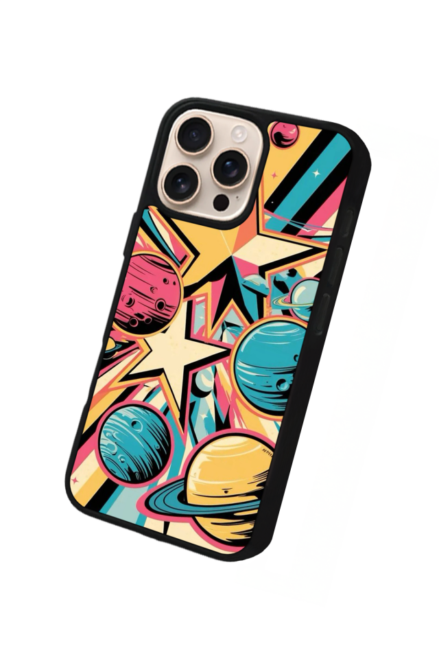 iPhone 14 Pro Uyumlu Uzay Tasarımlı Glossy Premium Kılıf