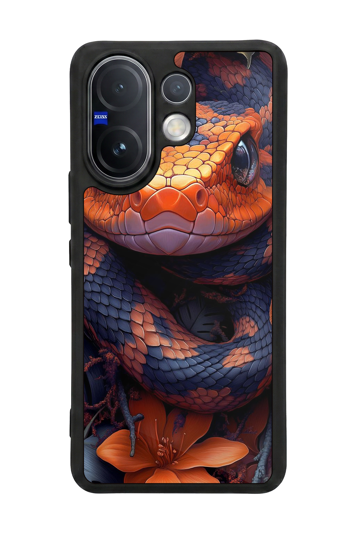 Vivo V60 Uyumlu Yılan Tasarımlı Glossy Premium Kılıf