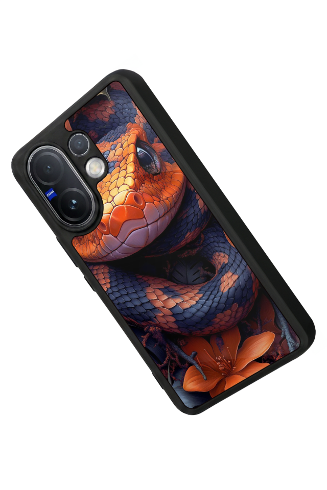 Vivo V60 Uyumlu Yılan Tasarımlı Glossy Premium Kılıf