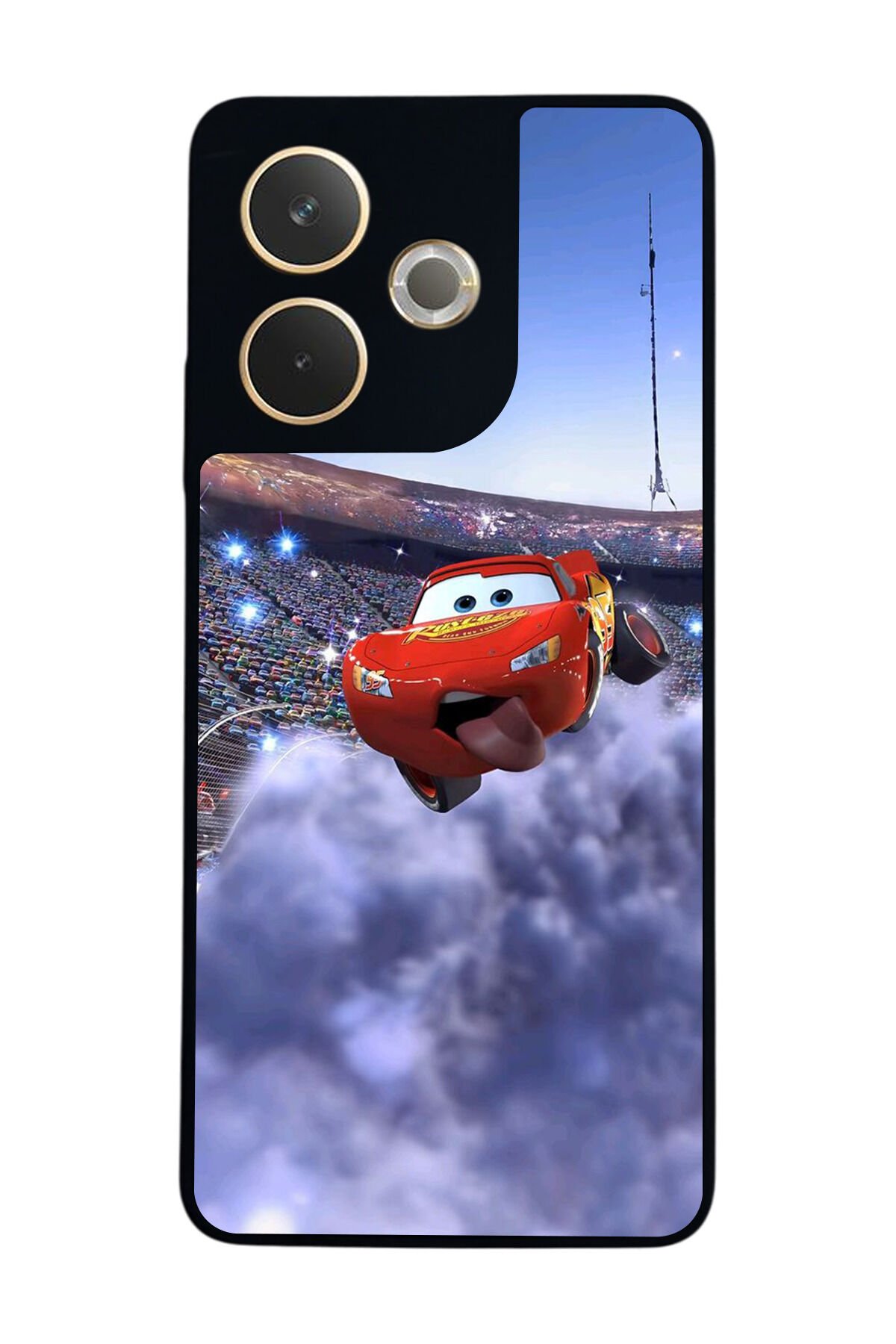 Oppo A5 Pro Uyumlu Şimsek McQueen Tasarımlı Glossy Premium Kılıf