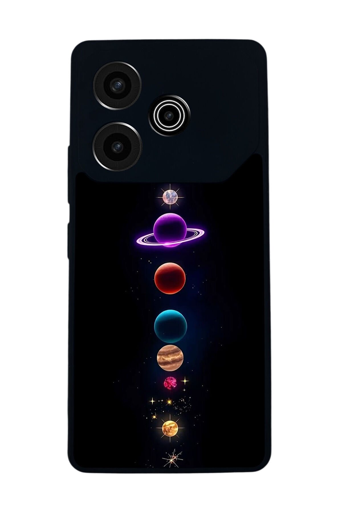 Tecno Pova 6 Uyumlu Uzay Tasarımlı Glossy Premium Kılıf