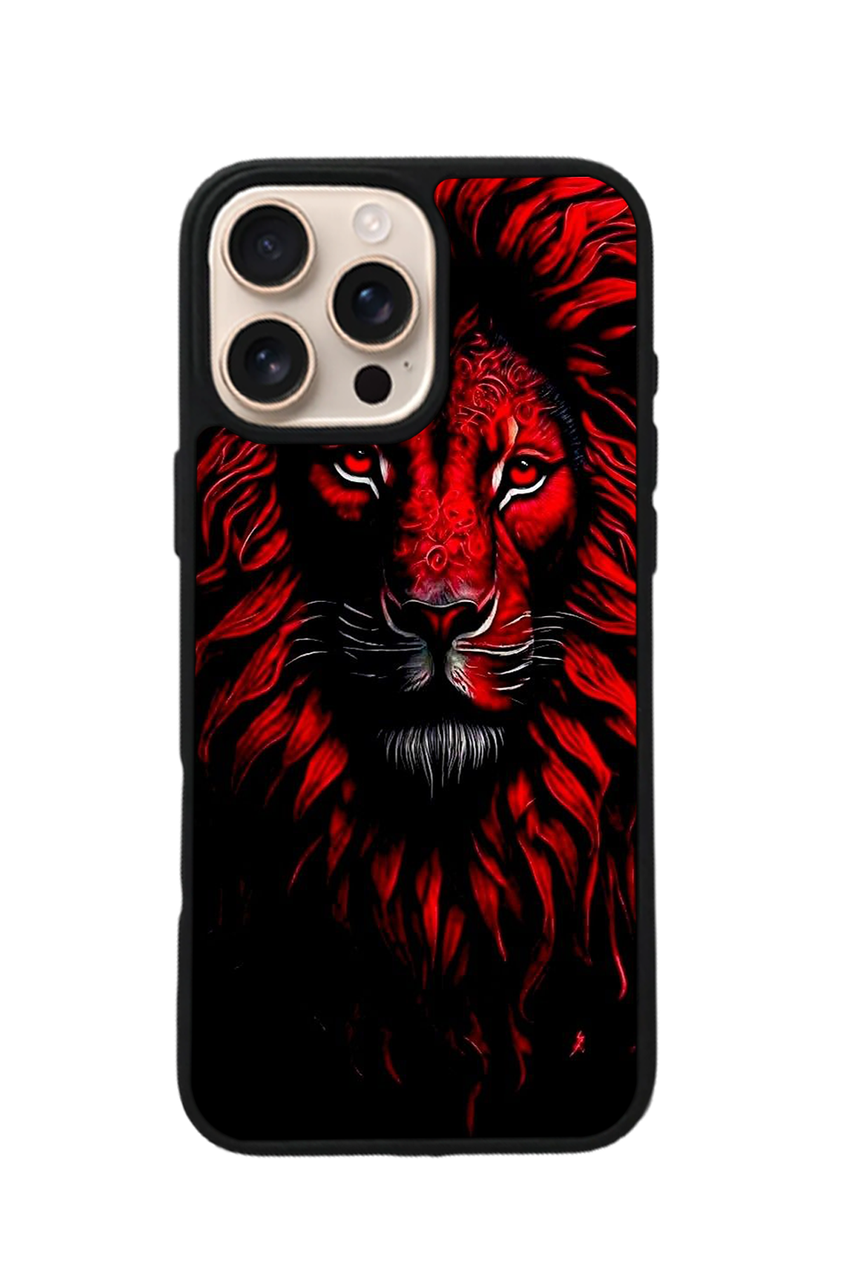 iPhone 16 Pro Uyumlu Aslan Tasarımlı Glossy Premium Kılıf