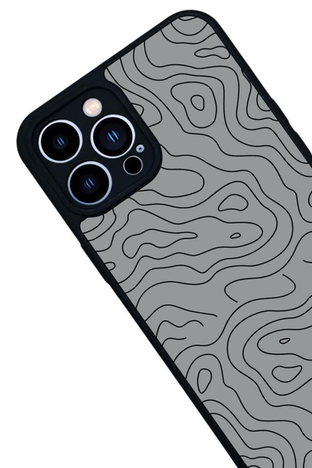 iPhone 13 Pro Max Uyumlu Çizgi Sanatı Tasarımlı Glossy Premium Kılıf