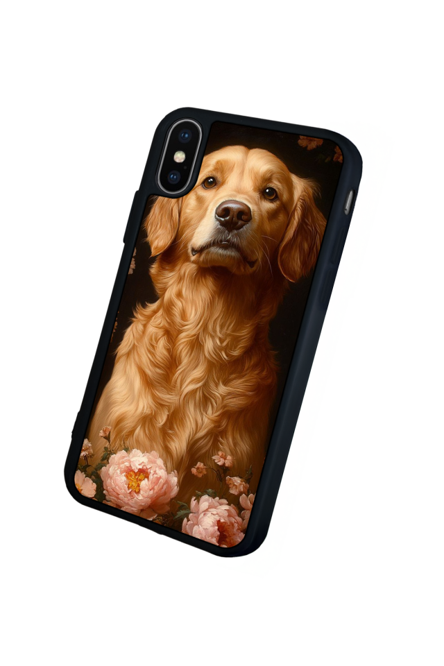 iPhone XS Max Uyumlu Golden Kopek Tasarımlı Glossy Premium Kılıf