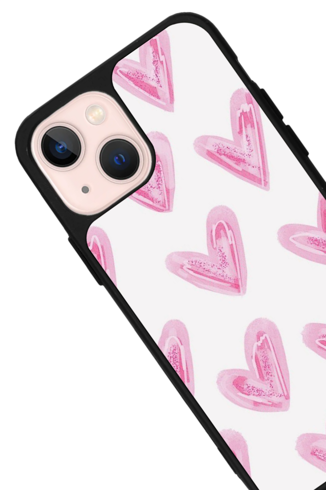 iPhone 13/14 Uyumlu Kalp Love Tasarımlı Glossy Premium Kılıf