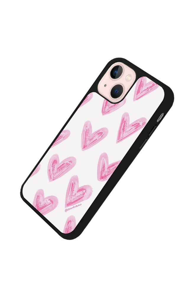 iPhone 13/14 Uyumlu Kalp Love Tasarımlı Glossy Premium Kılıf