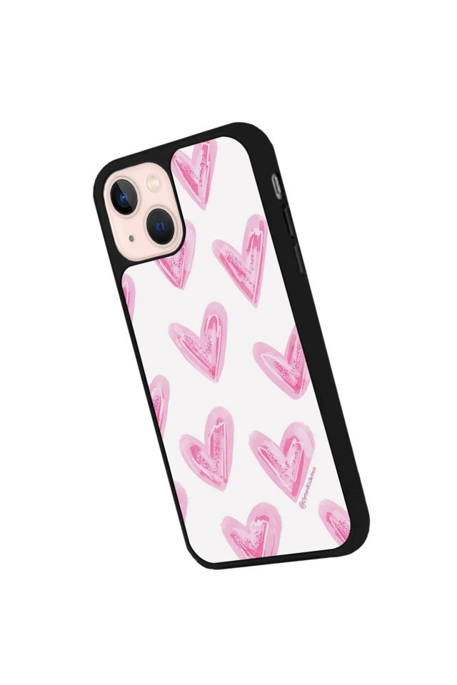 iPhone 13/14 Uyumlu Kalp Love Tasarımlı Glossy Premium Kılıf