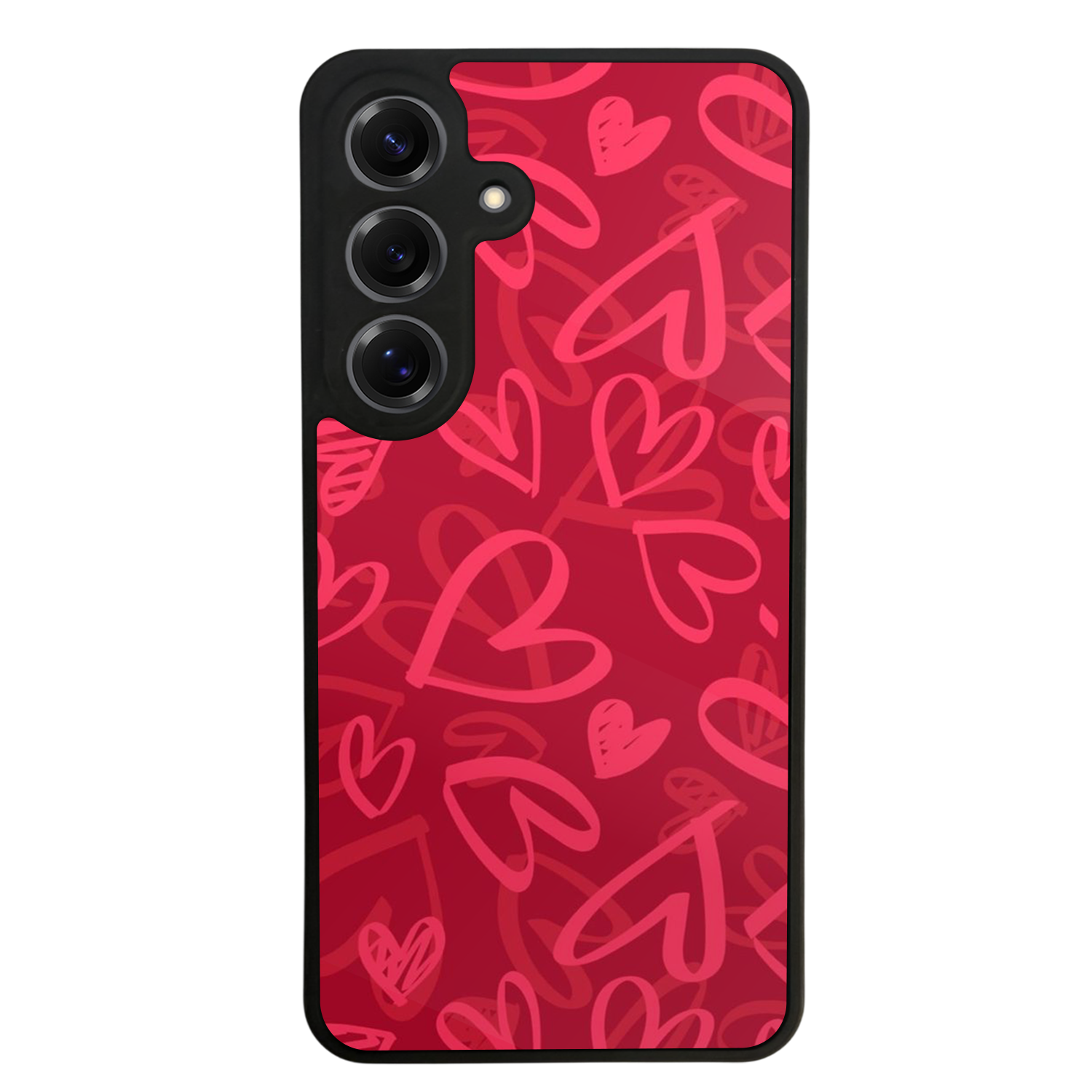 Samsung Galaxy S25 Uyumlu Kalp Love Tasarımlı Glossy Premium Kılıf