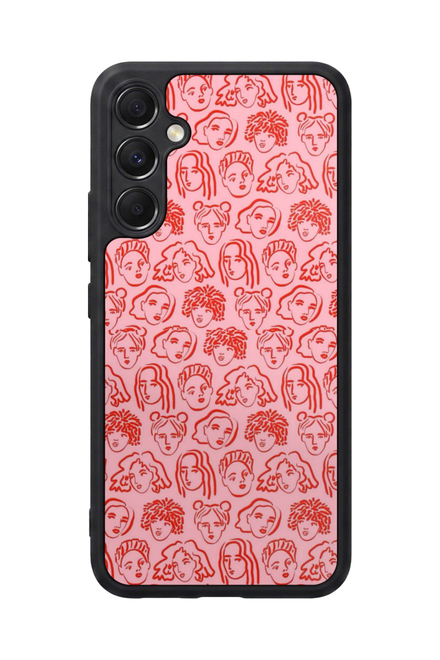 Samsung Galaxy A34 Uyumlu Line Art Tasarımlı Glossy Premium Kılıf