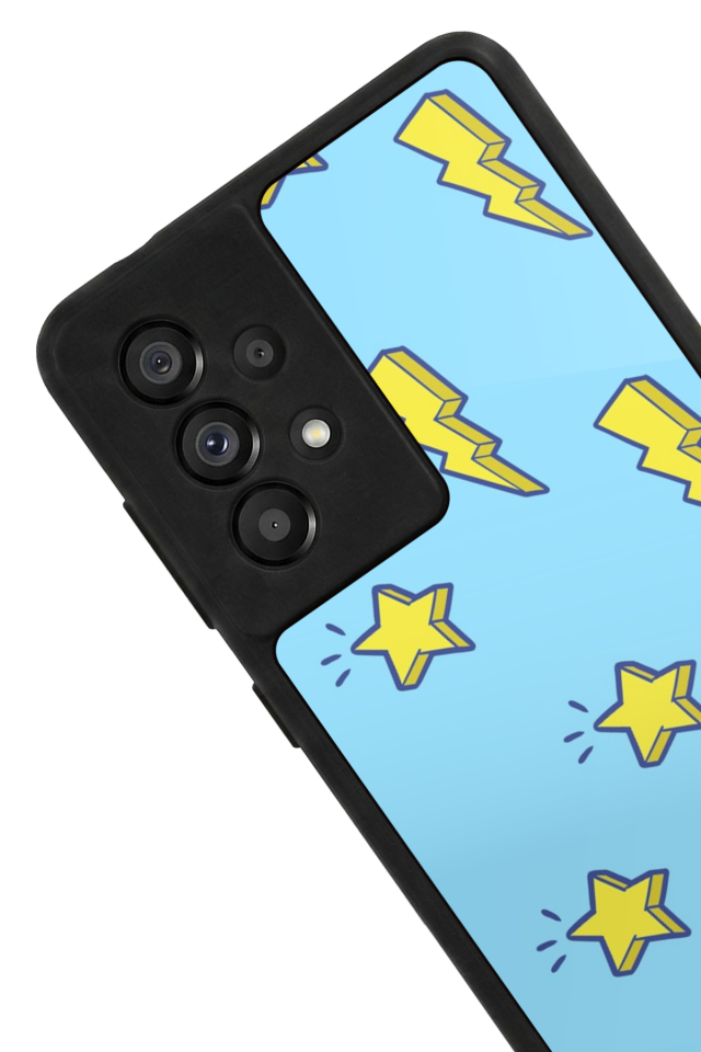 Samsung Galaxy A73 Uyumlu Simsek Tasarımlı Glossy Premium Kılıf