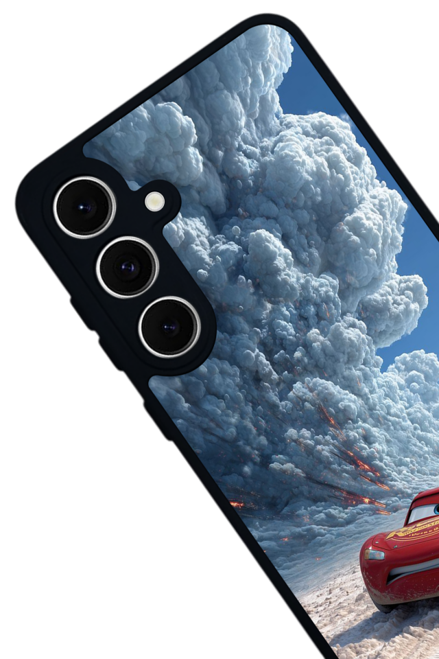 Samsung Galaxy S24 FE Uyumlu Şimsek McQueen Tasarımlı Glossy Premium Kılıf