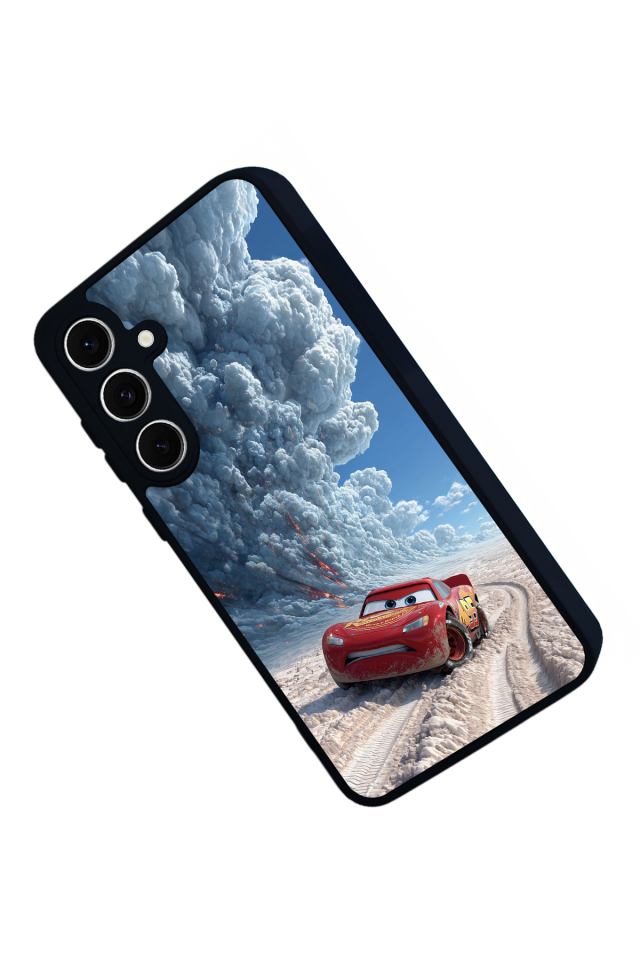 Samsung Galaxy S24 FE Uyumlu Şimsek McQueen Tasarımlı Glossy Premium Kılıf