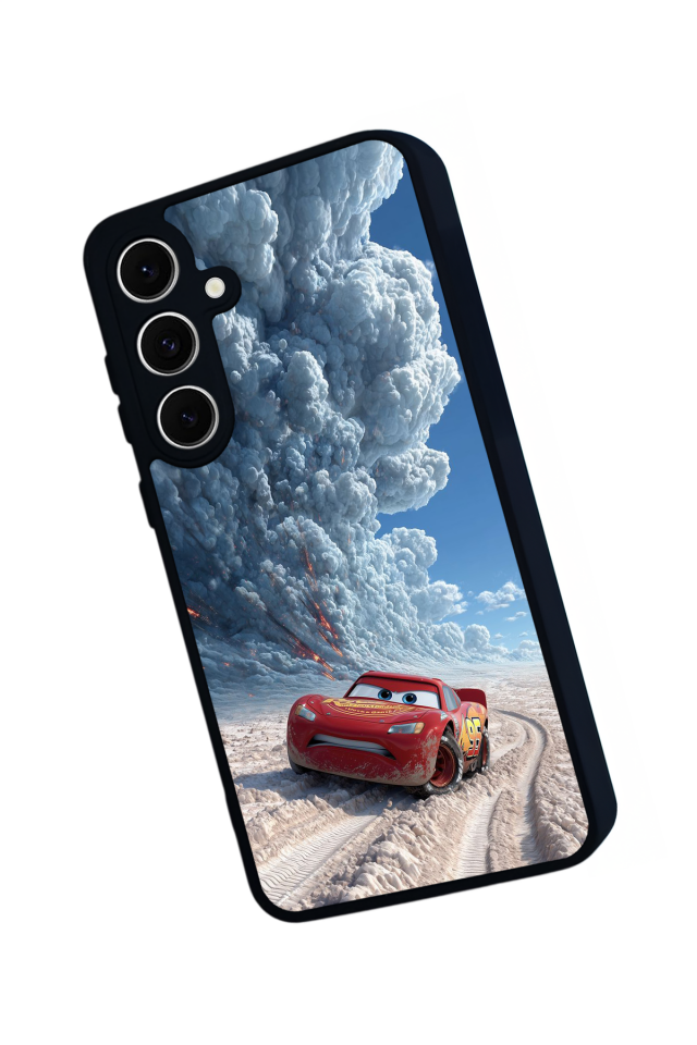 Samsung Galaxy S24 FE Uyumlu Şimsek McQueen Tasarımlı Glossy Premium Kılıf