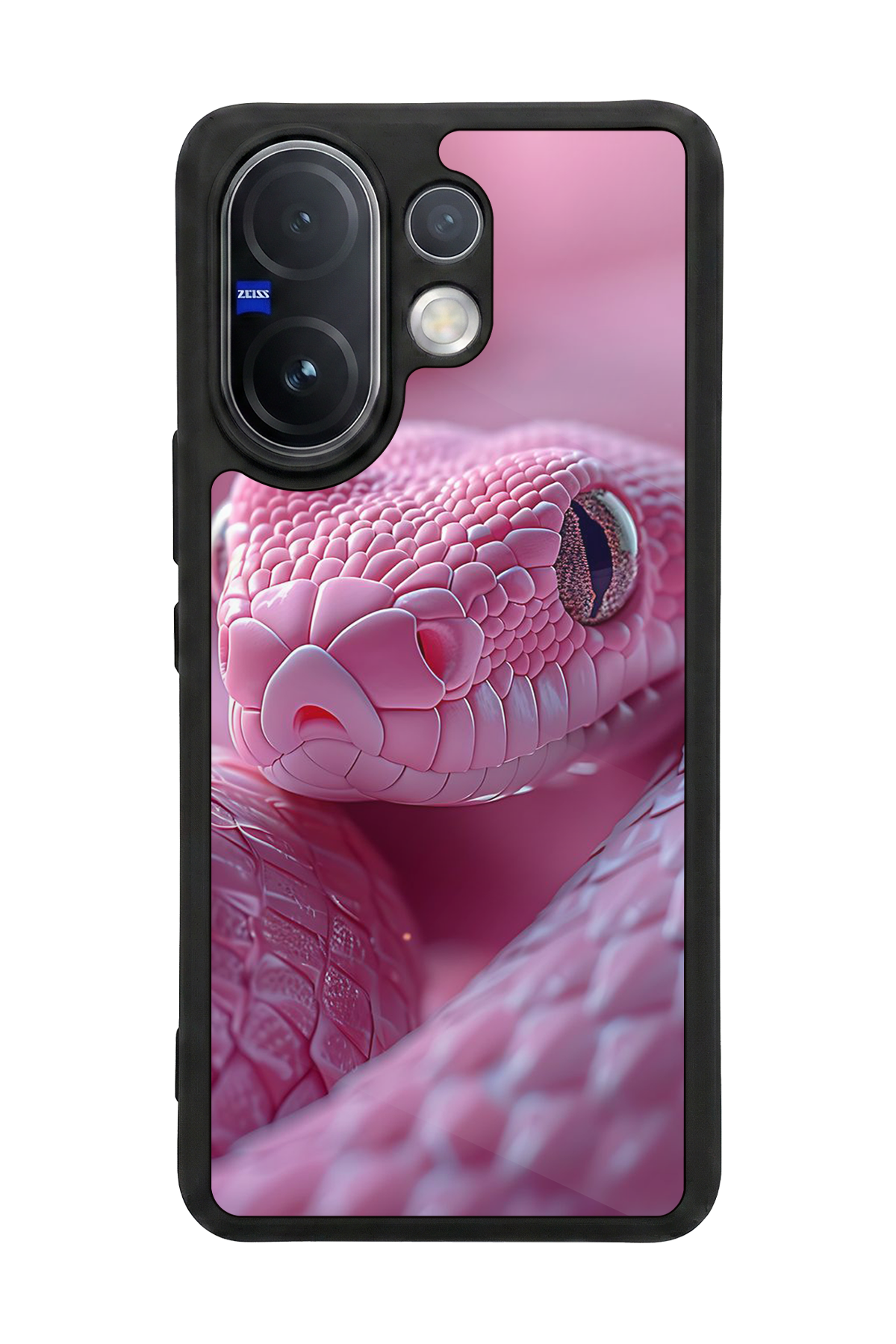 Vivo V60 Uyumlu Yılan Tasarımlı Glossy Premium Kılıf
