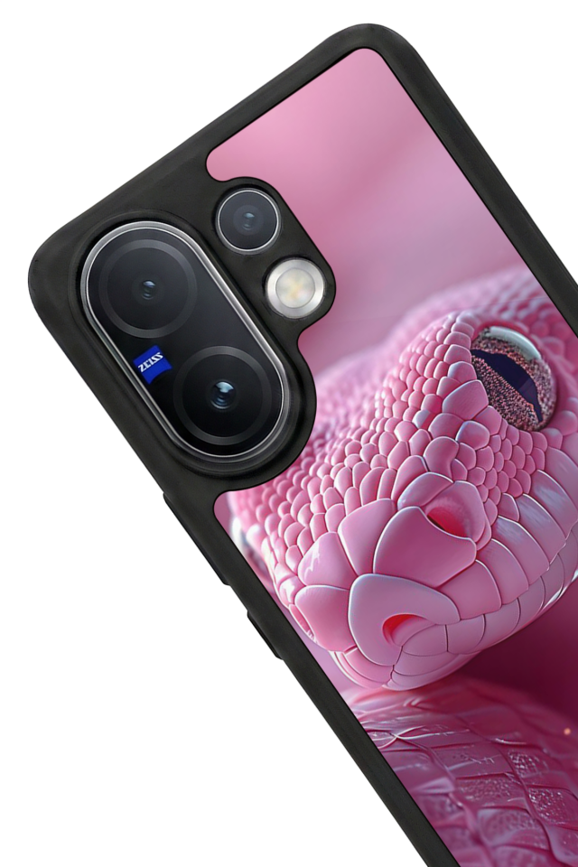 Vivo V60 Uyumlu Yılan Tasarımlı Glossy Premium Kılıf