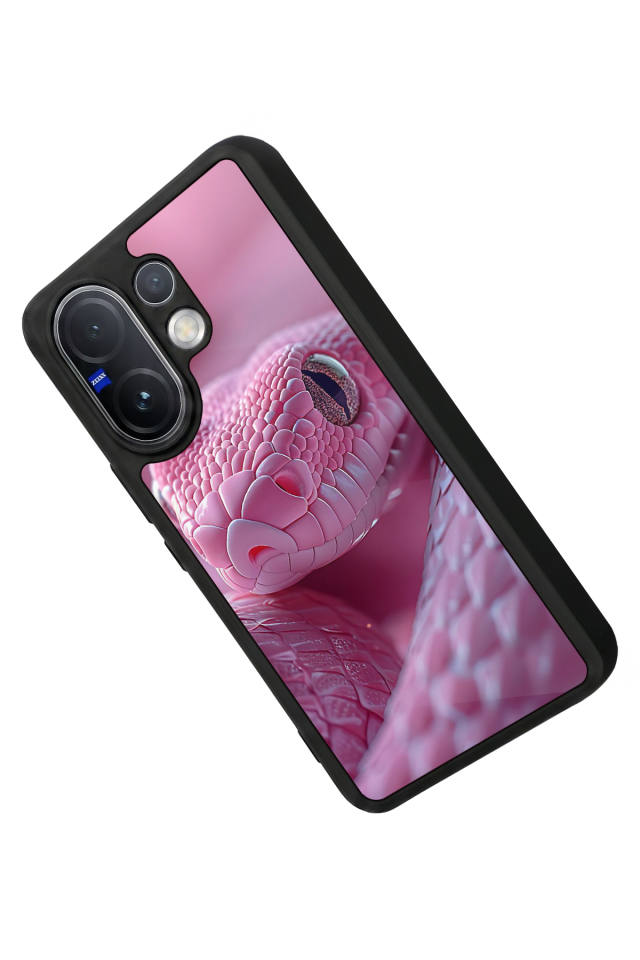 Vivo V60 Uyumlu Yılan Tasarımlı Glossy Premium Kılıf