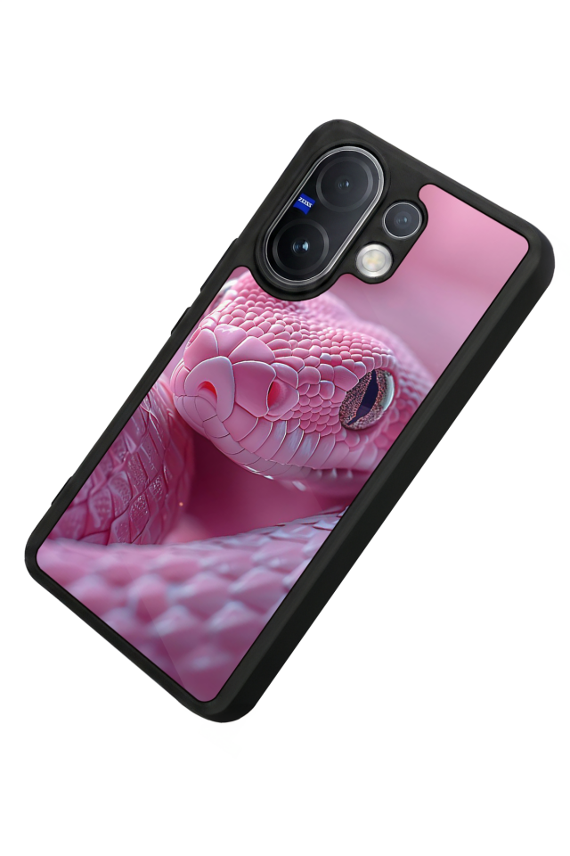Vivo V60 Uyumlu Yılan Tasarımlı Glossy Premium Kılıf