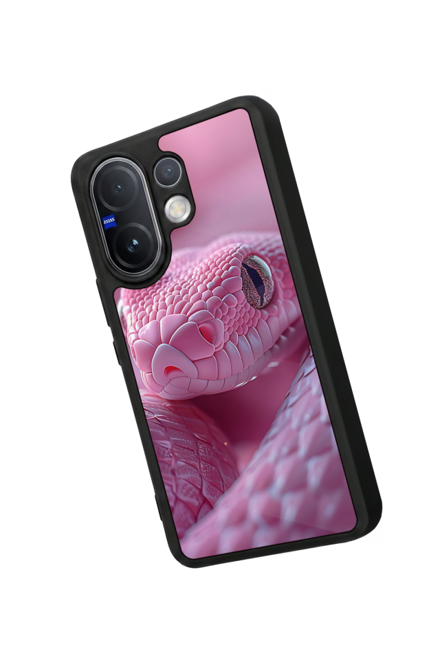 Vivo V60 Uyumlu Yılan Tasarımlı Glossy Premium Kılıf